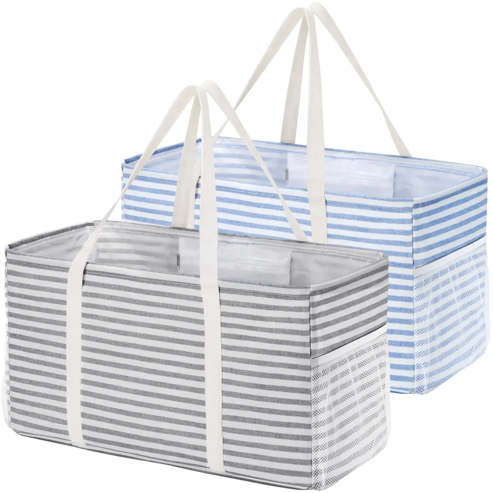 Extra Large Foldable Tote with Wire Frame